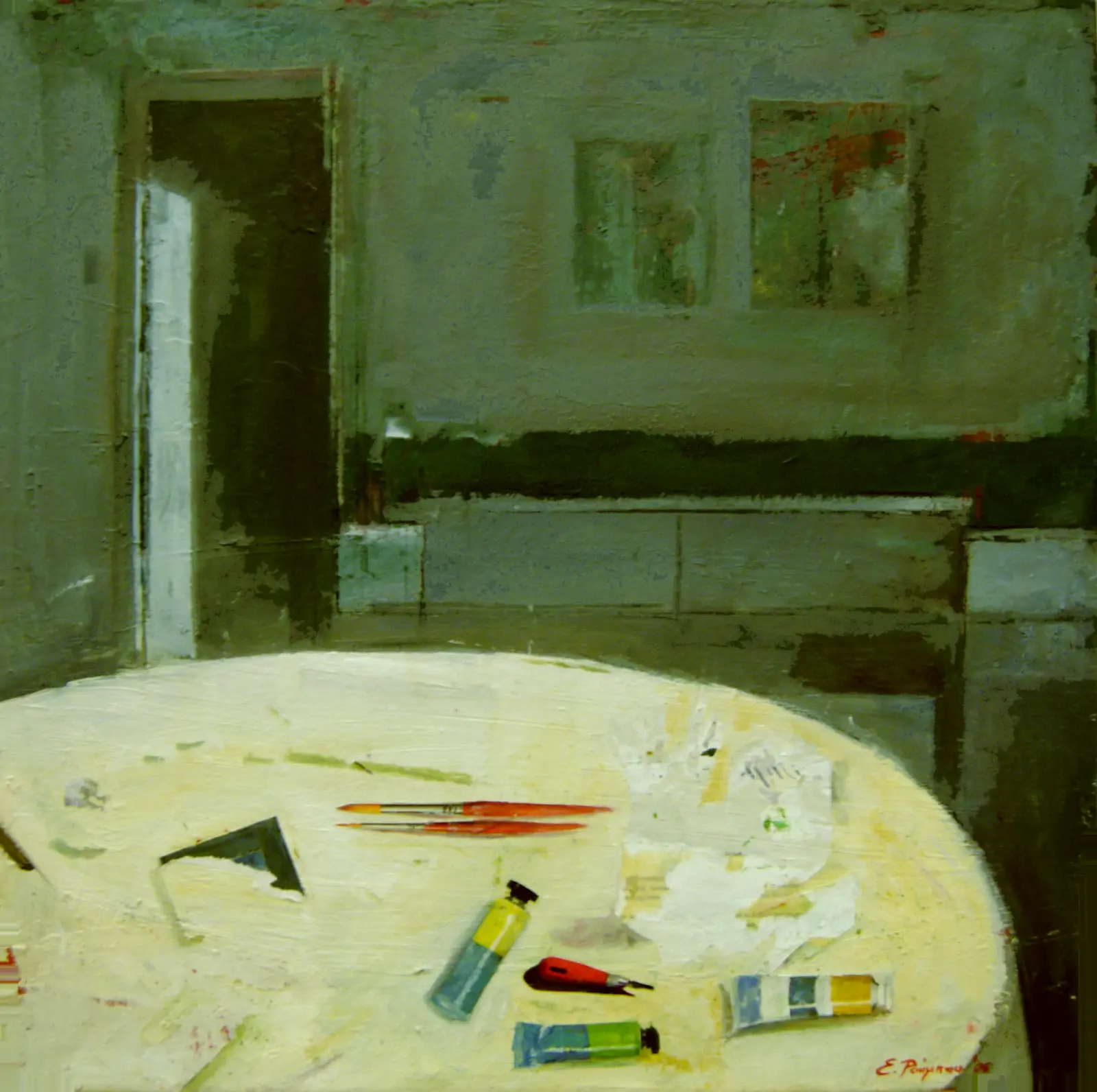 The table, 2004 Oil on canvas, 30x30cm