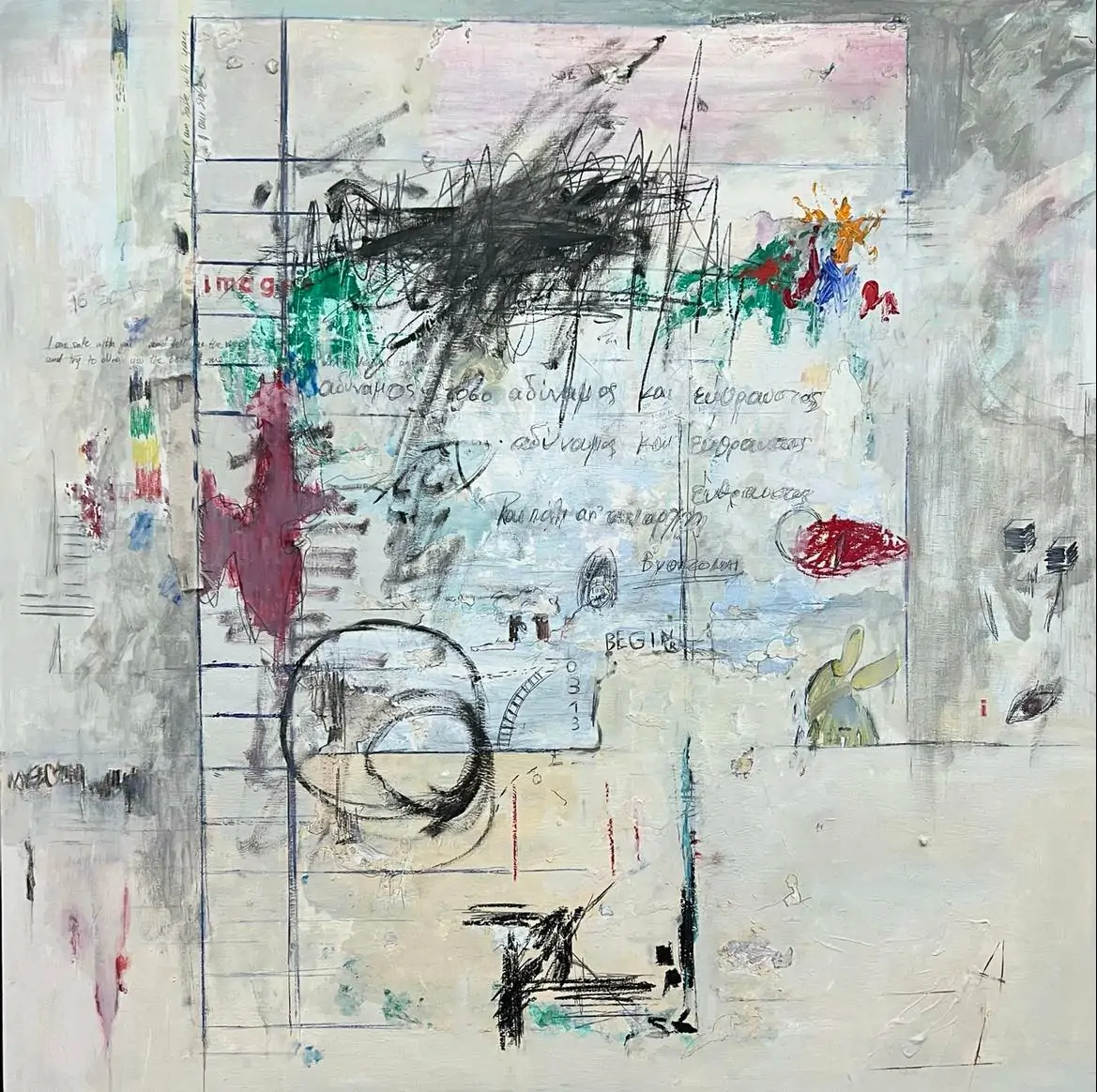 Untitled, 2022 oil on board, 100x100 cm